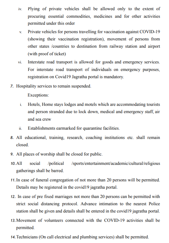 timesofindia's tweet image. All places of worship shall be closed for public; no more than 20 persons permitted during funeral congregations; in case of pre-fixed marriages no more than 20 persons allowed with social distancing protocol

Kerala to observe lockdown from May 8th to 16th amid COVID surge