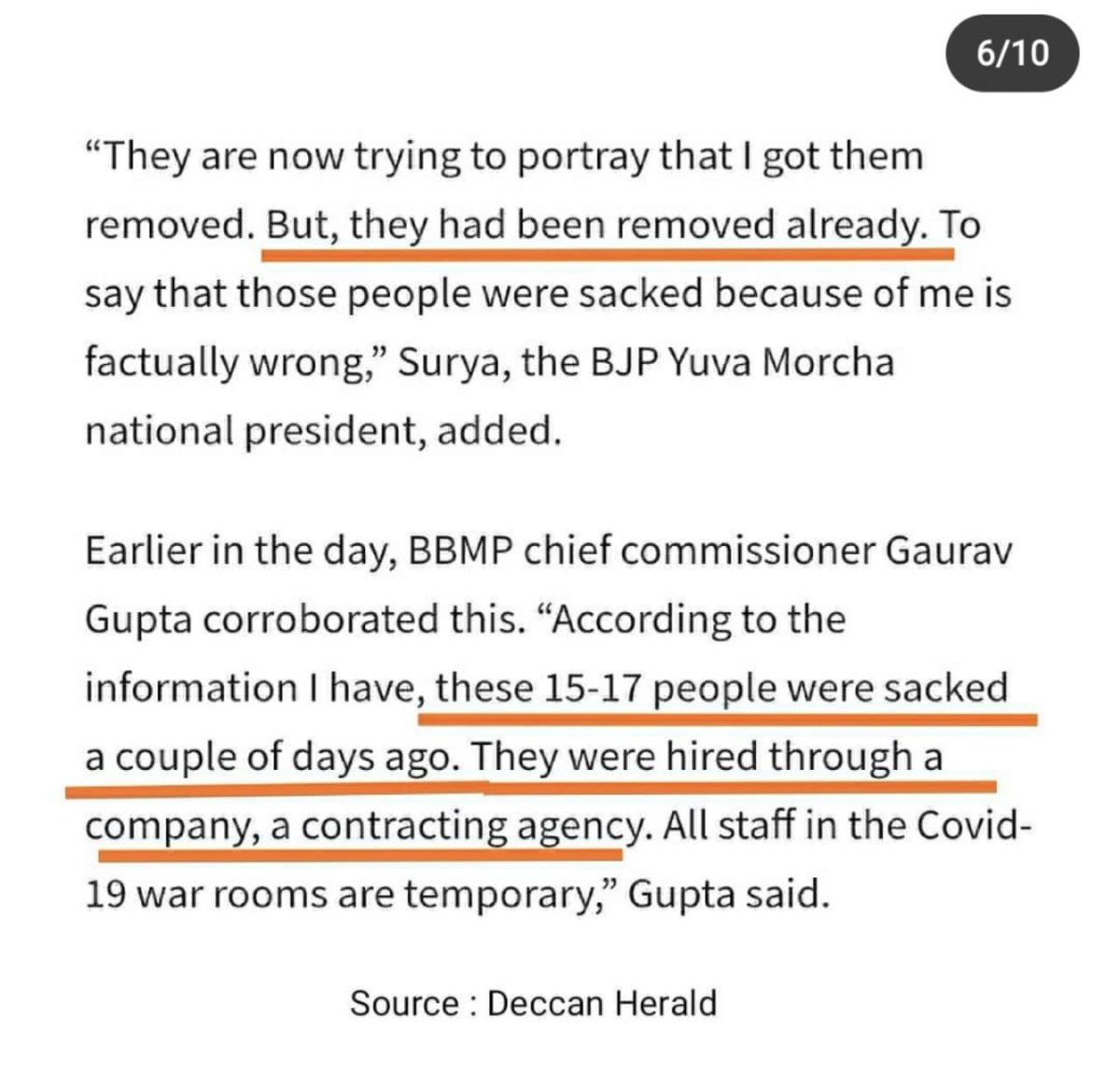 On attempts by Cong to paint a communal picture to this expose, Joint Commissioner has made it clear that the 17 names read out by MP were sacked from duty 2 days before expose broke out.During his visit, MP merely questioned their hiring process and associated agency.