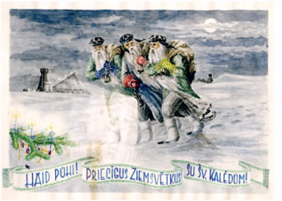 Laũmė Vardu Saulė On Twitter Christmas Card In All Three Languages Of Then Occupied Baltic Countries Made By Latvian Political Prisoner Visvaldis Aivars 1955 Rudnyk Kazakhstan Https T Co A4y8kjdsxd Political Prisoners Christmas 2021
