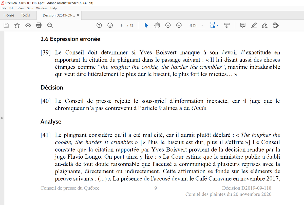 RobinEdgar's tweet photo. @Conseildepresse "Le Conseil continue, par ailleurs, de promouvoir les standards les plus élevés de déontologie journalistique, cette déontologie si importante qui distingue le journalisme de la désinformation qui fait rage sur Internet."
Vrai-ment?
https://t.co/8ADhms8l1b
#CdPdQ #BS #FakeNews https://t.co/s3pIQYEDrz