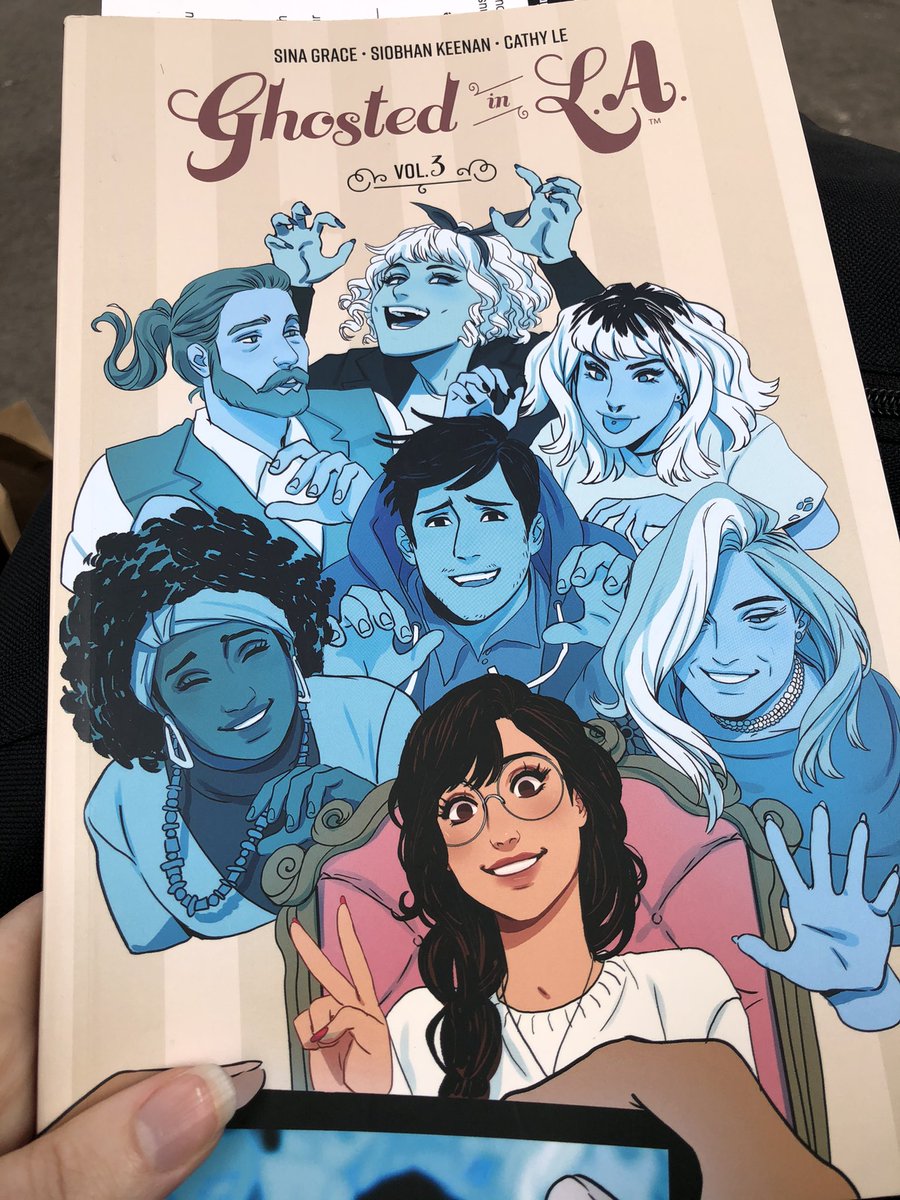 Ladeington's tweet photo. I devoured all of @boomstudios’ #GhostedInLA graphic novels (HIGHLY recommend) &amp; so am looking for something similar to pick up &amp; read if anyone has any suggestions! 

(Also if you love #ghosts on @BBCOne, you’ll love these comics) https://t.co/h1LVnUn4h4