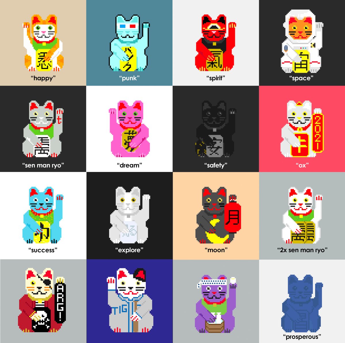 LuckyCryptoCats's tweet photo. Happy Thursday! If anyone is shopping for some cats today, these #LuckyCryptoCats are looking for good homes. Most of them are holding a coin with different meanings 😺
#NFTs #NFTCommunity #nftcollector #NFT #NFTcollectibles #NFTartist #nftcollectors 

https://t.co/dBUQDkHVpN https://t.co/Yagrwg1QjX