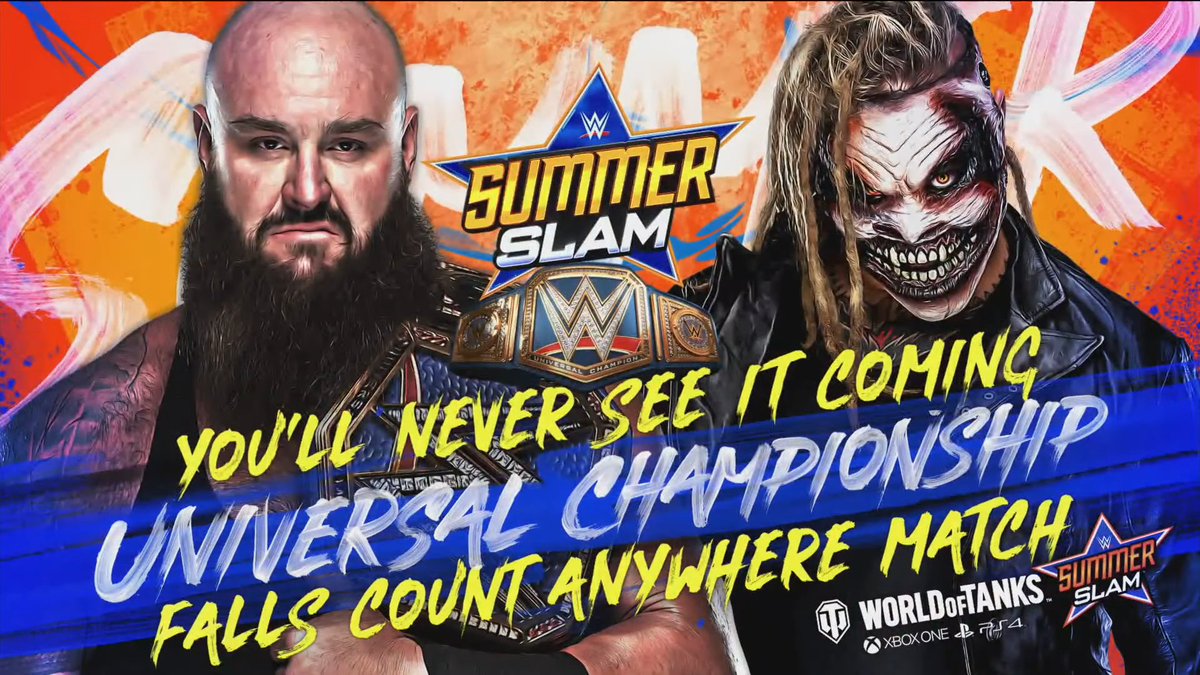 6. The Fiend vs Braun Strowman Falls Count Anywhere Universal Championship SummerSlam 2020