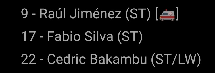 DELANTEROSRaúl seguramente vuelva arrasando, pero hasta que eso ocurra, Fabio debe tirar del carro. Noto una mejoría en su fútbol estos últimos meses, le confiaría el puesto de delantero, mientras que Bakambu puede aportar un perfil más distinto al de Silva.