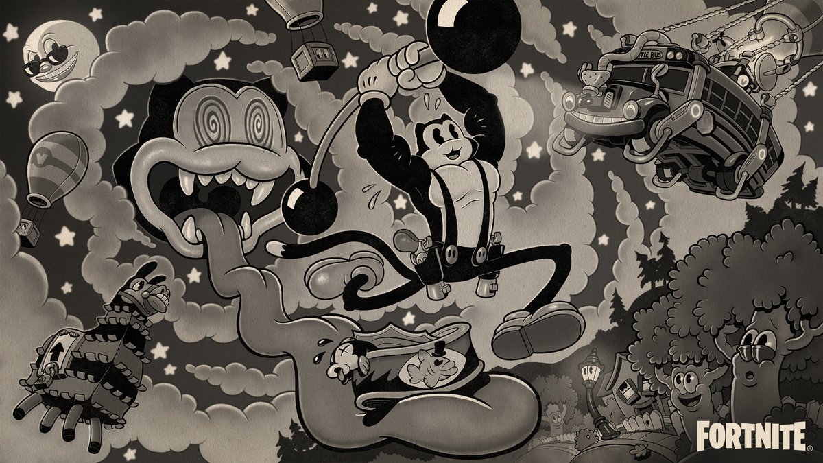 Fortnite's tweet image. It looks like Meowscles went and got himself all toon’d up!