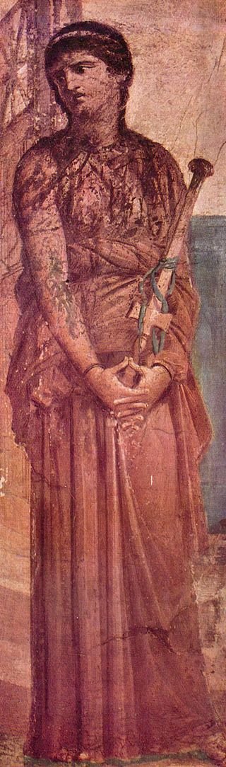 Carla_Ardis's tweet photo. Since I first read Euripides's tragedy, #Medea has been one of my favourite ancient #heroines. This fresco from Herculaneum, supposedly after an ancient Greek original by Timomachus, while portraying her meditating the slaying of her children, conveys as well her inner turmoils. https://t.co/cM8DsYAWiD
