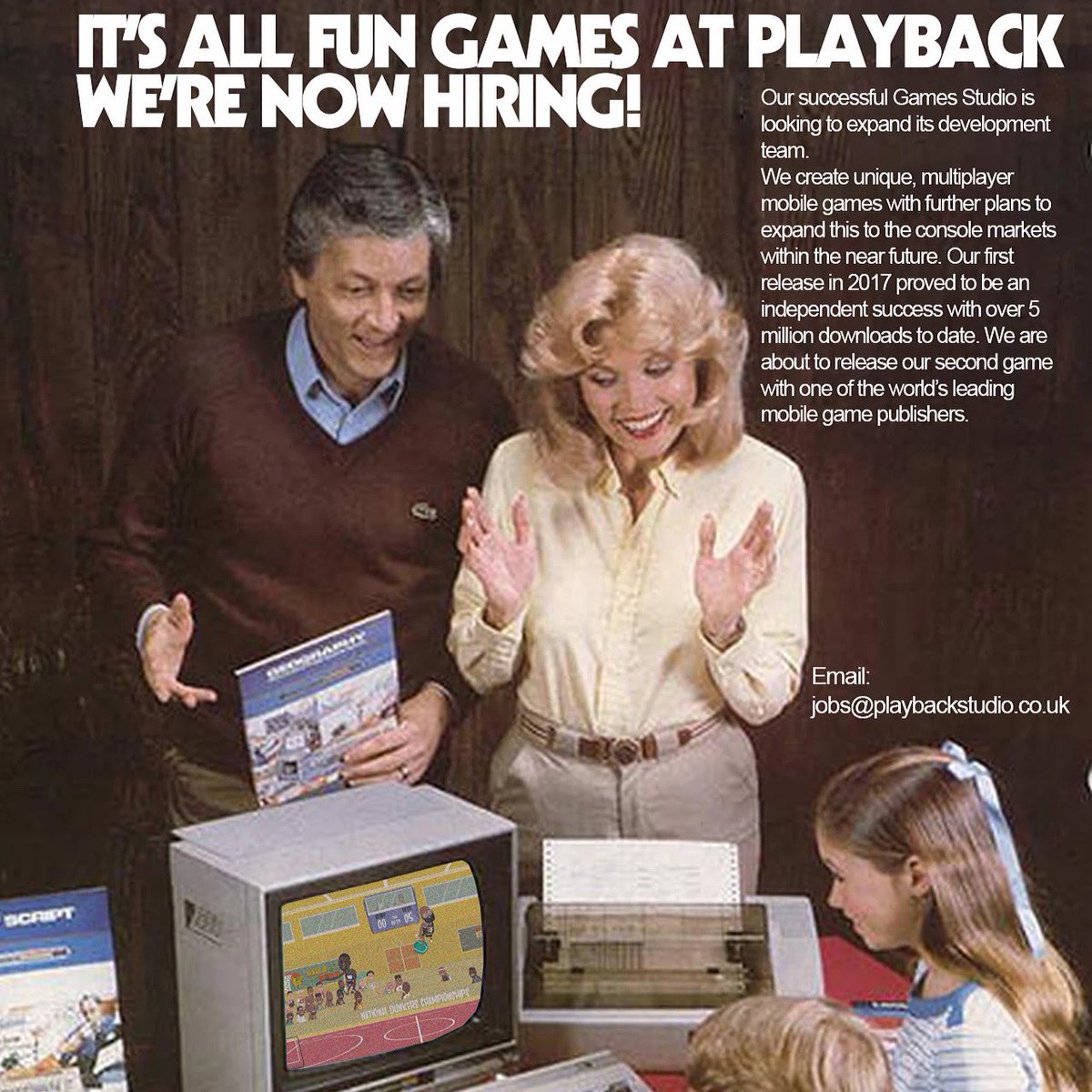 Playback_Studio's tweet image. **WE’RE HIRING** If you have a strong interest in Video Games or any experience working within this sector, please get in touch. We are looking for innovative, confident and artistic people for different roles within our Game Development team. 

#gaming #gamer #job