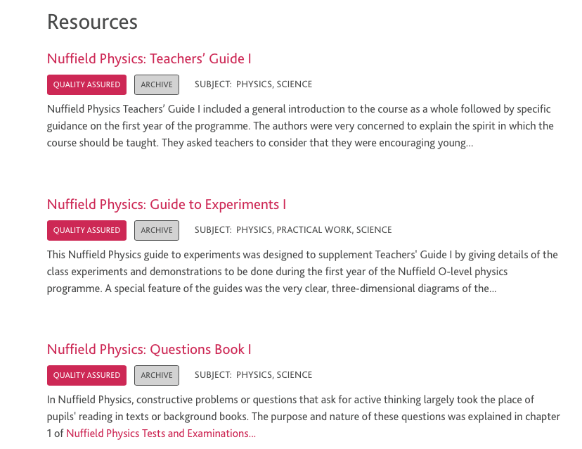 EducateRob's tweet image. GCSE Physics teachers: Nuffield developed a 5 year course for O level physics in the late 1960&apos;s. The complete set of TG, experiment guides, questions books and more can be found here - stem.org.uk/resources/coll… 
Thanks to @STEMLearningUK for making them available. 
#physics