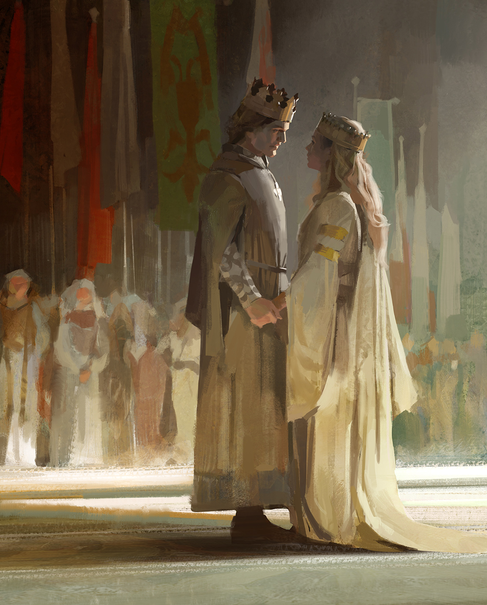 Jaime Jones on Twitter "Sketch/final for the wedding of Arthur and Guinevere. One of ten Royal