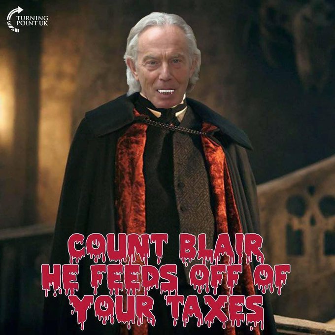 Happy 68th Birthday to Tony Blair - he\s looking old, I\m not sure his diet is right 