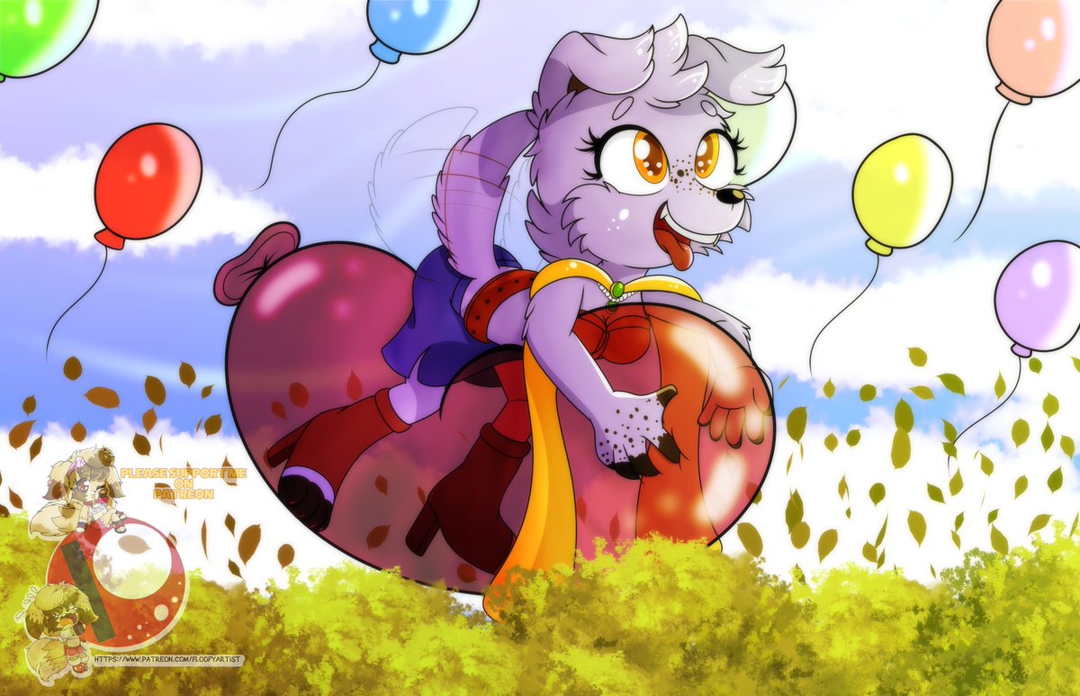Starla's love for balloons has taken her to new heights!
    Let's hope she knows how to get down!!

Another commission for a friend on Discord that I'm REALLY proud of!
#furryart #digitalart #DigitalArtist #Commission