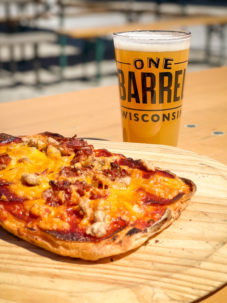 We’re OPEN! 🍕🔥 Come by and enjoy some Pizza Romana &amp; great <a href="/onebarrelbrewco/">One Barrel Brewing</a> beer! 🍻