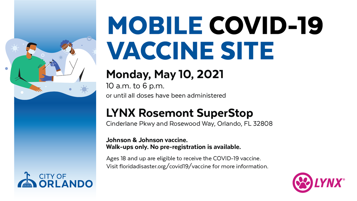 citybeautiful's tweet photo. Vax up, Orlando! There are a number of mobile #COVID19 vaccine sites coming up this weekend and next week. 

Already received the vaccine? Share why you got vaccinated with #IGotMyShot, and encourage friends/ family to do the same. https://t.co/3MIACbb8Qi