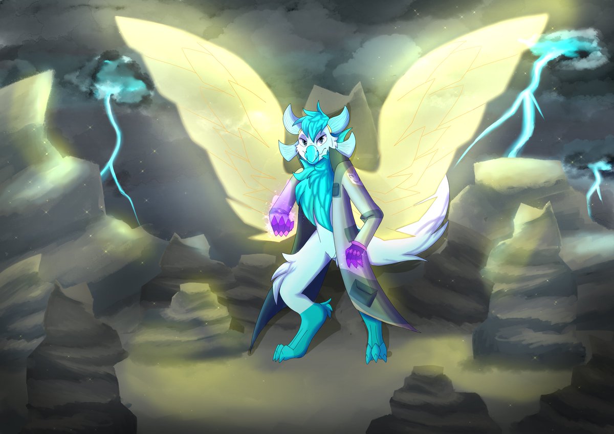 Finished drawing for <a href="/PinseltheFluf/">Pinsel the Fluftrodon</a> 
#originalspecies #furry #furryfandom #furryart #furryarts #furryartists #furryartist #furrydrawing #furryartwork #Fluftrodon #Fluftrodons