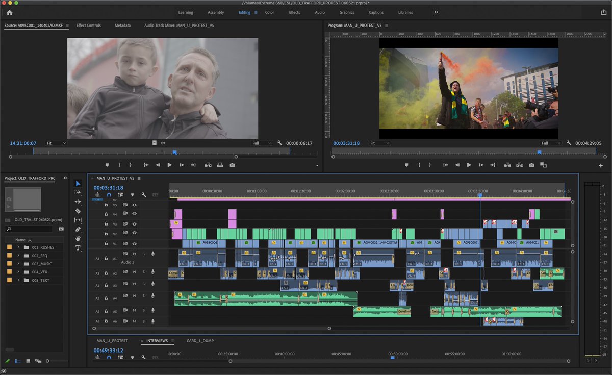 Great fun cutting this film for @UCLonCBSSports and <a href="/Sticksandglass/">Sticks & Glass</a> today. Rather stunning pictures <a href="/verdycam/">Verdy Martin Oliver</a> #premierepro #adobe #ManchesterUnited #GlazersOut #CBS #Documentary #usa🇺🇸 check it out here....
