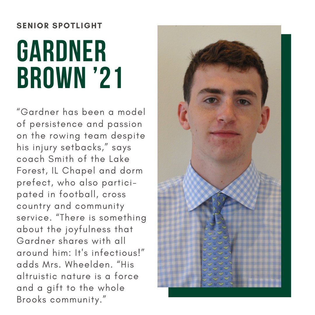 BrooksSchool's tweet photo. Please join us in celebrating @BrooksSchool's #Classof2021 with this new batch of Senior Spotlights today! #gobrooks #graduation #brooksschoolpride https://t.co/fEt4MU8xYM
