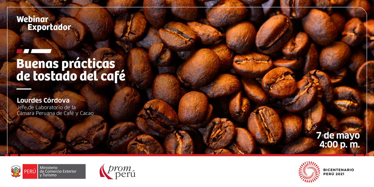 Promperu's tweet photo. ¡Participa en una nueva jornada dedicada a la calidad del café! 😃 
MAÑANA, no te pierdas las charlas técnicas que brindarán especialistas del sector con el fin de asegurar los mejores estándares en la producción de café. Regístrate aquí ➡ https://t.co/F4cPqjlZE4 
#PROMPERÚ https://t.co/waFdRDWWjV