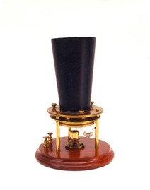 ATTBusiness's tweet photo. Famous first words: “Mr. Watson, come here; I want you!” This is a  replica of the liquid transmitter that was used to make the first telephone call. 📞 #ATThrowback #TBT

PC: AT&amp;T Archives and History Center https://t.co/j7n9U9h7CG