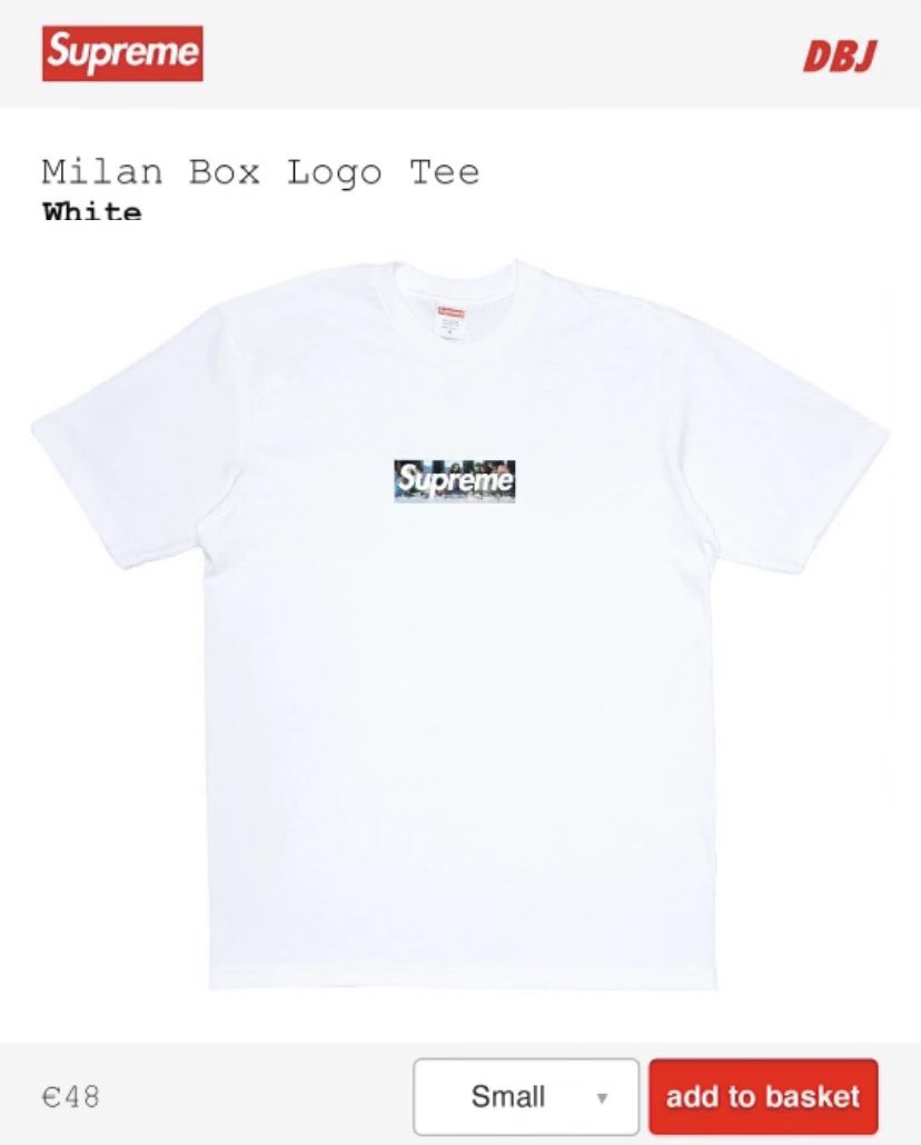 DropsByJay on Twitter: "Supreme Milan Box Logo Tee Confirmed to release  online through the US web store in sizes Small-2XL. Hearing it may release  in the EU as well. This drop will