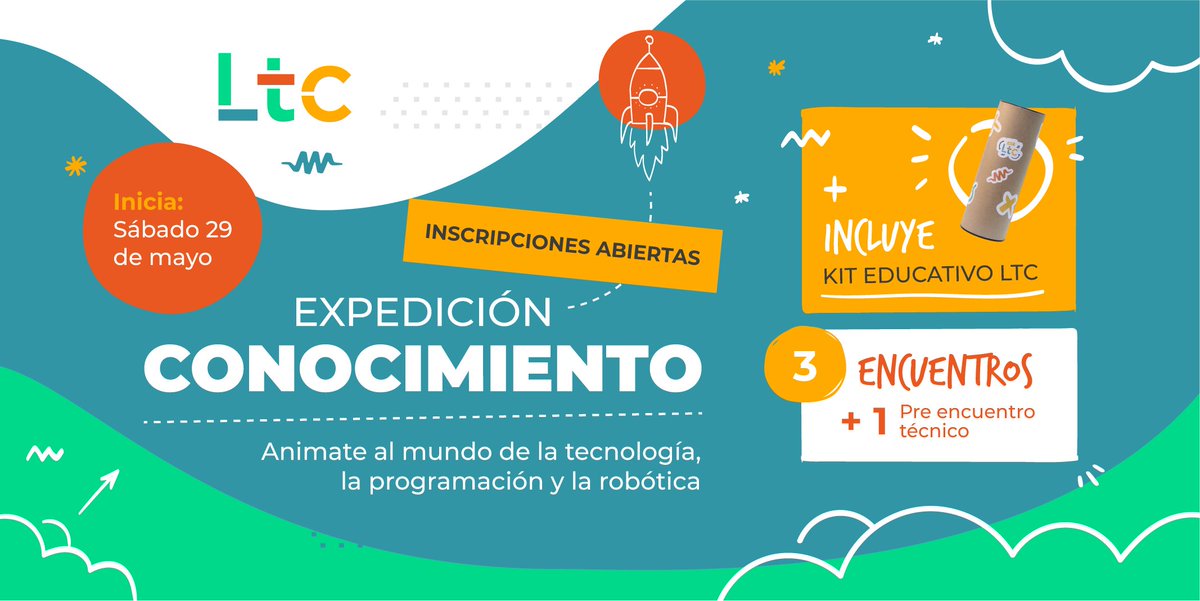 cambacoop's tweet image. ¿Te animás a una aventura tecnológica?

Todavía estás a tiempo de sumarte a una nueva #ExpediciónConocimiento de la mano de #LTC

Vamos a dar juntes nuestros primeros pasos en el mundo de la tecnología, la programación y la robótica.  

#ExpediciónConocimiento