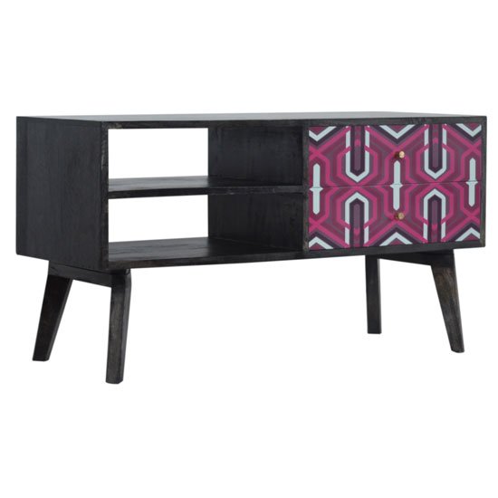 Riva Wooden TV Stand In Ash Black And Pink Helsinki Print - https://t.co/DHqg1at33l https://t.co/wMbnZoJC2T