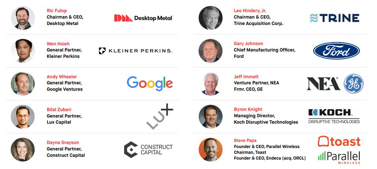  $DM has an elite Board of Directors with some of the top VC investors plus strategic investors like Ford, BMW, and Koch Industries