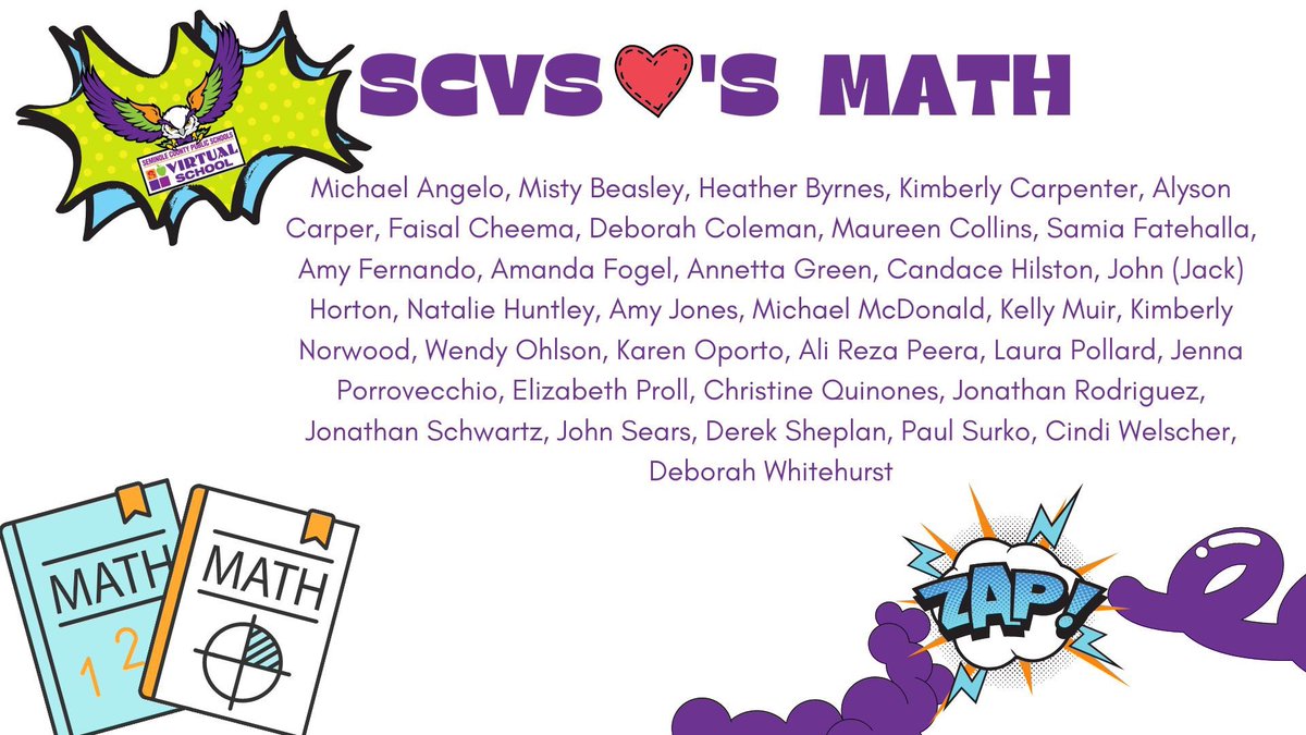 Keep an eye out over the next 2 days as we recognize all of our teachers and their departments.

SCVS LOVES our Science and Math teachers! Thank you for all you do! You are the real super heroes.
