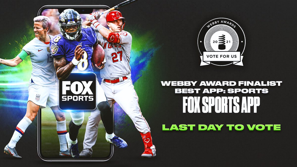 🚨 LAST CHANCE TO VOTE! 🚨 Voting closes TODAY in @TheWebbyAwards and the FOX Sports App needs YOUR HELP to take home the 🏆! Vote here: foxs.pt/3tBpWER