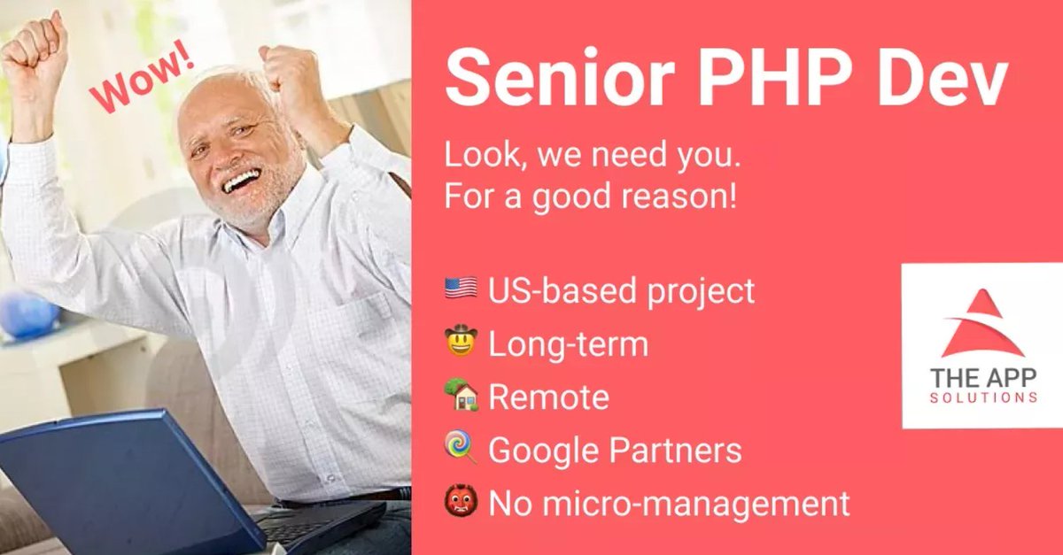 TheAPPSolutions's tweet image. Senior PHP developer
Long story short, we need you for a project!
Ready to join our team?
Send your CV to v.shaniuk@theappsolutions.com
#developer #java #javascript #php #developers