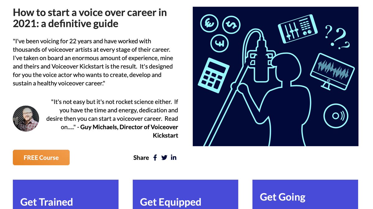 Here's a big one (article that is) on HOW TO START A VOICE OVER CAREER voiceoverkickstart.com/how-to-start-a… #voiceovertraining #voiceovercourse #learnvoiceover #voiceacting