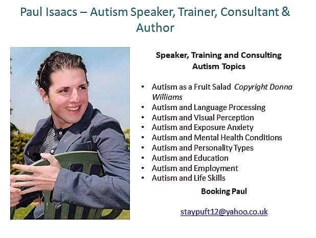 PaulIsaacs22's tweet image. Paul Isaacs Autism, Speaker, Trainer, Consultant and Author Bookings 2021 #autism #autismbooking #paulisaacs