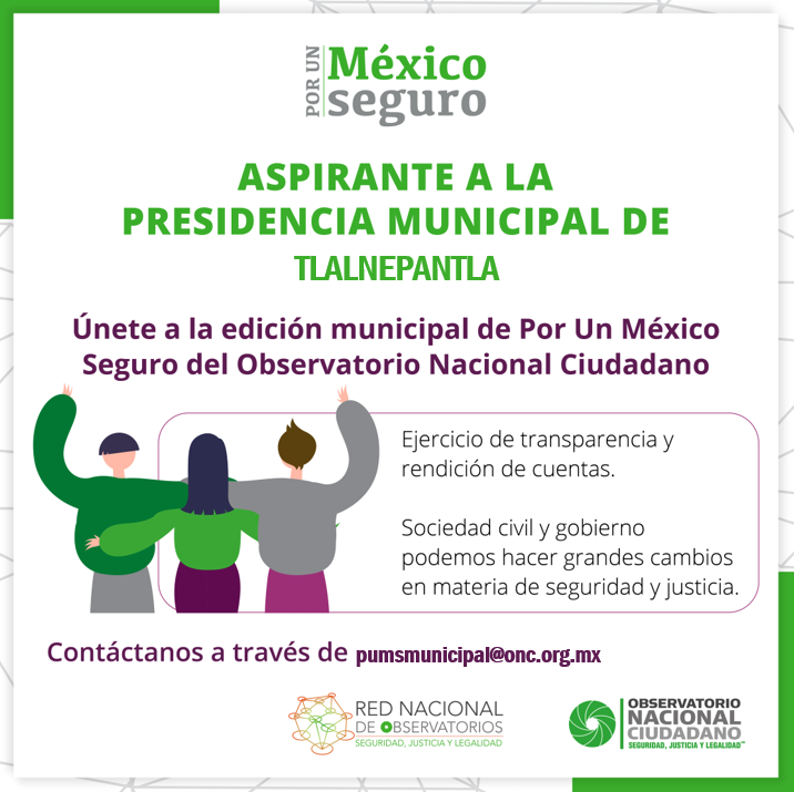 corzo_t's tweet photo. Aspirante a la #PresidenciaMunicipal de Tlalnepantla

Te invitamos a participar en la #EdiciónMunicipal de #PorUnMéxicoSeguro en la que podrás compartir tu proyecto en materia de #seguridad y #justicia
Compártenos un contacto a través de: pumsmunicipal@onc.org.mx o por este medio https://t.co/m6Ivrb24tj