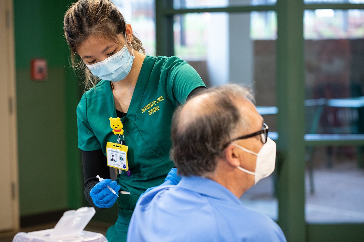 Sacramento State on Twitter: "We love our Sac State nurses! We thank you  for your work at the on-campus vaccination clinic that is vital to keeping  the Hornet Family safe and protected.