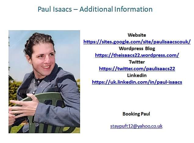 PaulIsaacs22's tweet image. Paul Isaacs - Additional Information 
Website, Wordpress, Twitter and LinkedIn #paulisaacs #website #blog #twitter #linkedin