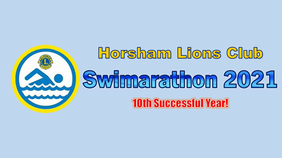 Our very popular Swimarathon event returns to The Pavilions In The Park, Horsham on Sunday 19 September 2021. Details at horshamlions.freeuk.com