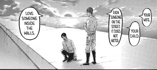 through Kruger. When he tells Grisha to have a family, to love someone outside the walls, Grisha is completely surprised because he has already loved Dina and had a familyBut this not only brings an intense dose showing Eren will have motivated his father to have a new family