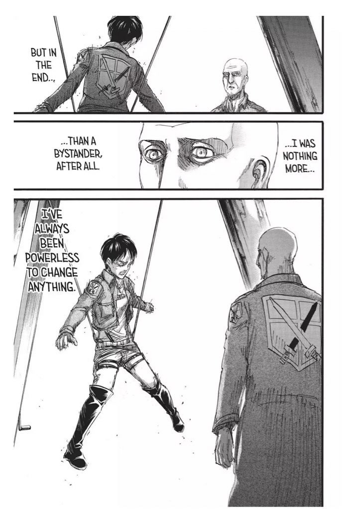 The embodiment of freedom by ending the titan era in the world in which he was born. Shadis saw something in Eren he himself envied, because he was not like the others, he understood he was not an ordinary person and his parents, deep down, already perceived it