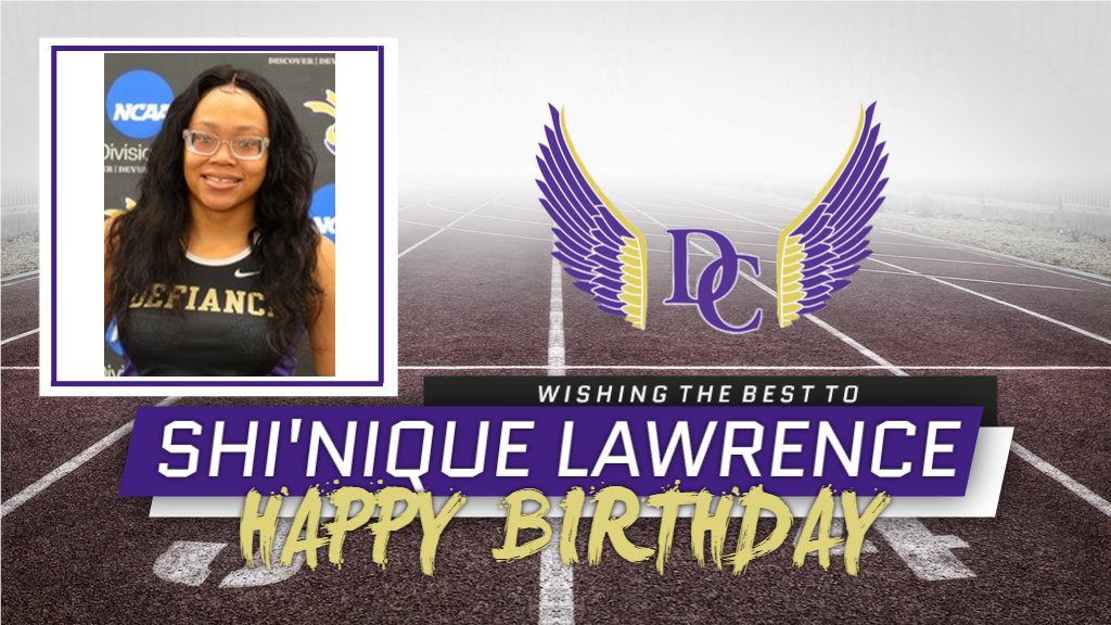 DefiCollegeXCTF's tweet photo. Wishing a Happy Birthday to
🎉Shi'Nique Lawrence!🎉
#HBD #DefianceCollegeTrack https://t.co/Wf3w3H4iA0