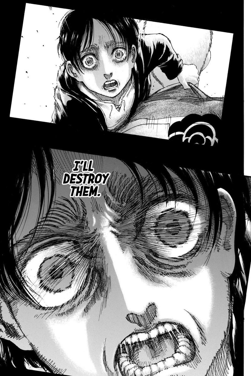 created a great rage in him, and it was a path who leads him to accomplish his mission until the end. In the final arc, and in many chapters throughout the manga, we can see how much his love for her had impacts on him about fulfilling his mission and ends the titans