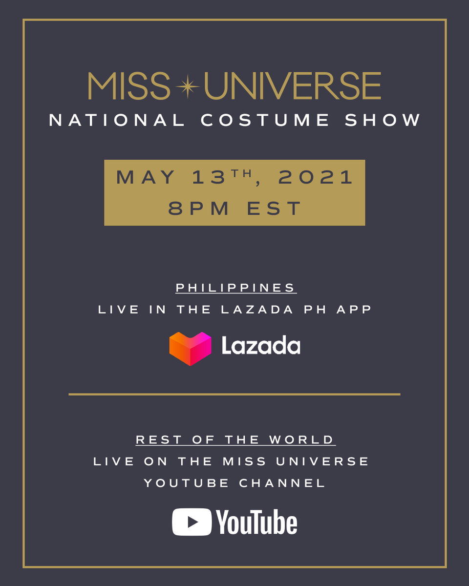 MissUniverse's tweet photo. We're so close! ⏰ Check out when and where you can catch the National Costume Show and Preliminary Competition LIVE from #HollywoodFL! https://t.co/Ryoq5yktX4