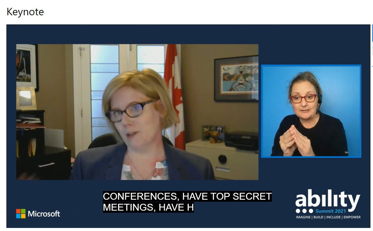 hminto's tweet image. This is gold.  Canadian minister for disability, Carla Qualtrough, through her position in the cabinet has forced all cabinet proceedings to be made accessible.  It's that simple.  Representation forces change.  Awesome.  #AbilitySummit