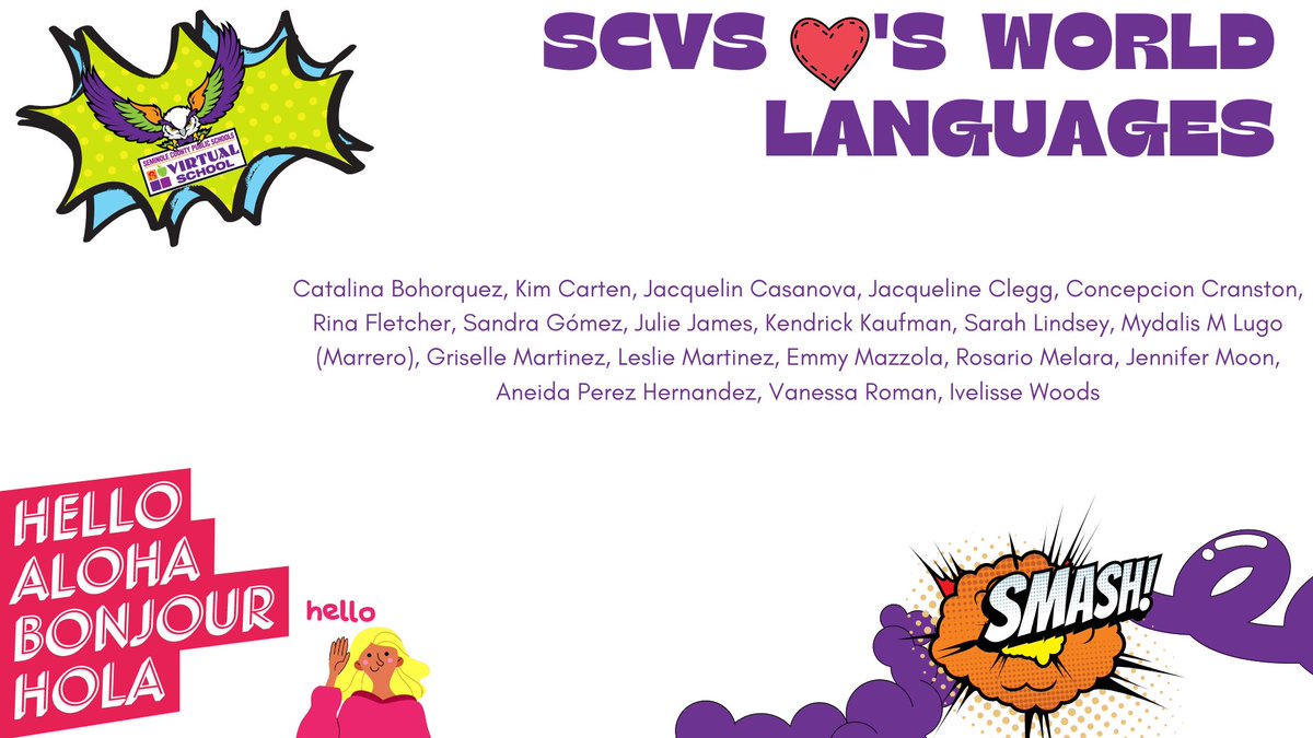 SCVS LOVES our World Languages and Elective teachers! Thank you for all you do! You are the real super heroes.