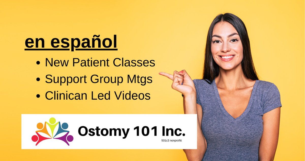 Free, virtual in Spanish: New Patient Class May 15, Support Mtg May 25. Join from the free Ostomy 101 mobile app. IOS: apps.apple.com/us/app/ostomy-… Android: play.google.com/store/apps/det… #wocn #colorectal #oncology #ibd #healthcare #ostomy