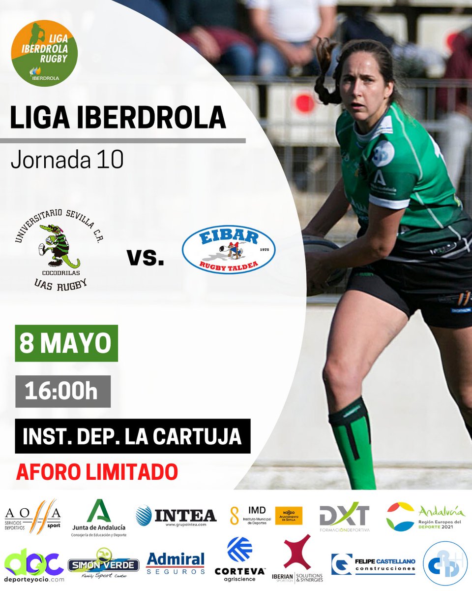 🏉 ¿Quieres seguir en directo por #streaming el encuentro de #rugby que enfrentará a @RugbyfemSevilla y <a href="/eibarugbytaldea/">Eibar Rugby Taldea</a> este sábado en #LaCartuja? En #AndalucíaesDeporte podrás hacerlo ➡️ tv.andaluciaesdeporte.org/#/content/

¡No te lo pierdas! #AndalucíaRegiónEuropeadelDeporte <a href="/FARUGBY/">FAR RUGBY</a>