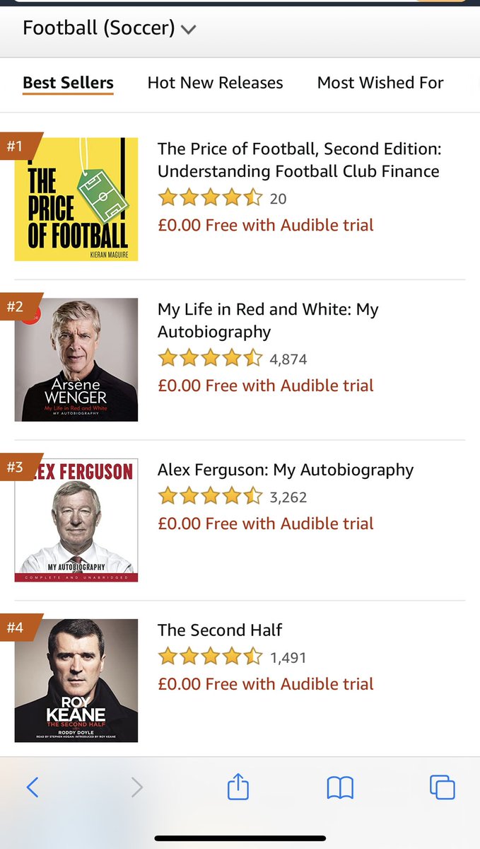 KieranMaguire's tweet image. To celebrate being top of the football audiobook charts we have two free download passes for The Price of Football from @audibleuk .  Prizes will be drawn at random from anyone who retweets this post.