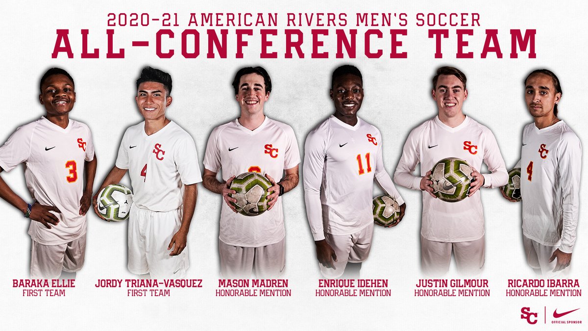 Baraka Ellie and Jordy Triana-Vasquez headline <a href="/SCmensoccer/">Simpson Men's Soccer</a>'s six <a href="/AmerRiversConf/">American Rivers Conference (A-R-C)</a> All-Conference honorees!

Justin Gilmour, Ricardo Ibarra, Enrique Idehen and Mason Madren were honorable mention selections.

📰 bit.ly/3h6Py9h 

#ONESimpson | #rollriversMSOC