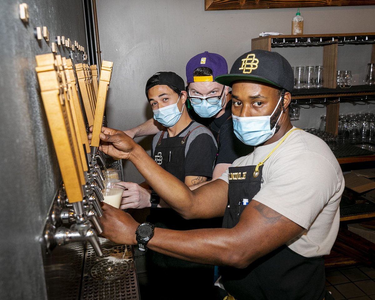 Welcome you to #YellowTier status! 🟡🍻🟡

We can now show sports both inside &amp; outside ⚾,  with max 8 people seated outside! 👏🏽 Max 6 inside.

No reservations, just show up &amp; enjoy! 
Weekend hrs: Thurs 5-10pm, Fri 3-10pm, Sat 1-10pm, Sun 1-6pm. 

#DTLA #LABeer #LABrewery