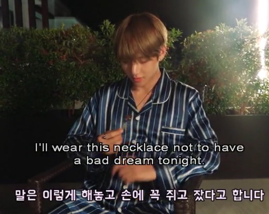 when jimin bought taehyung a dreamcatcher because he was having bad dreams and help him sleep better at night