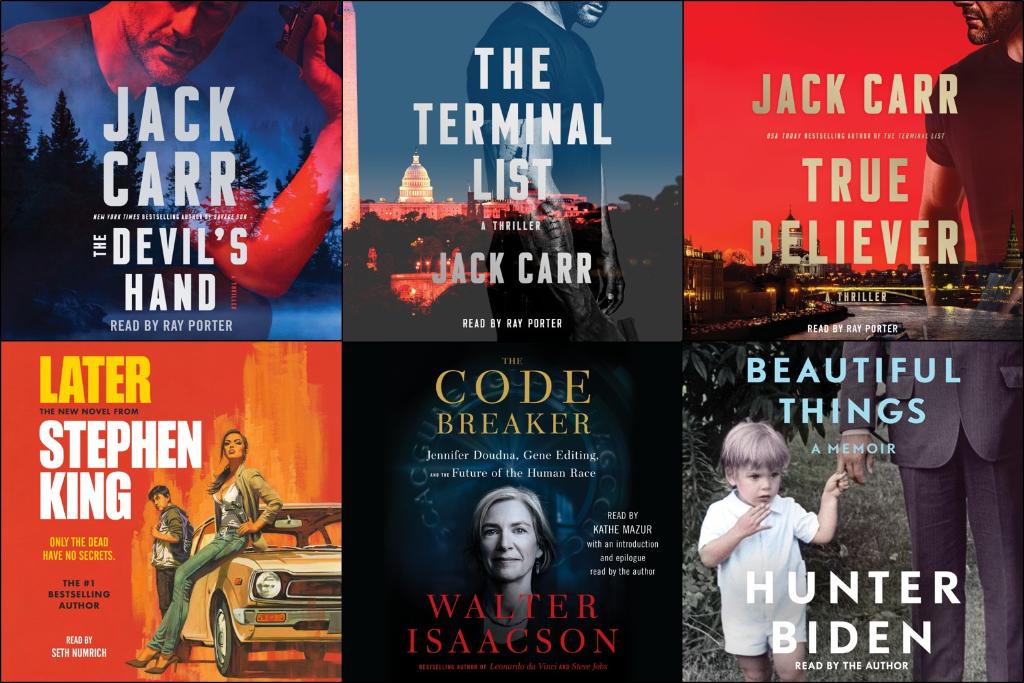 SimonAudio's tweet image. #TheDevilsHand by @JackCarrUSA is #1 on the @nytimes Audio Fiction Best Seller List for May! Hear an excerpt from this must-listen along with our other May bestsellers including #Later by @StephenKing, #TheCodeBreaker by @WalterIsaacson, and more: bit.ly/3xTuw3S