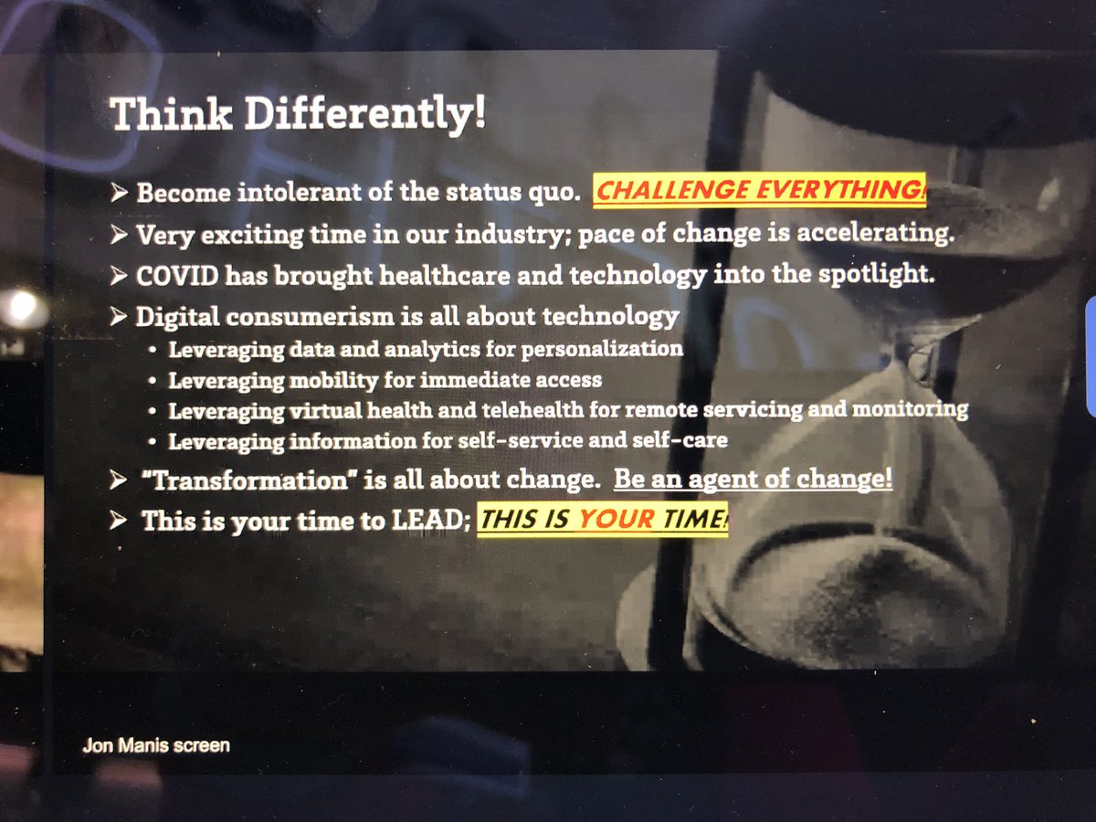 Great keynote speech from Jon Manis with <a href="/CHRISTUSHealth/">CHRISTUS Health</a> at #TXHIMSS21